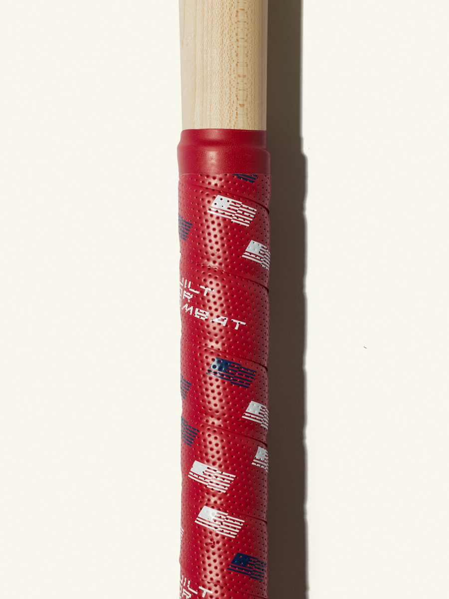 COMBAT MFG Ultra-Perforated Bat Grip, 1.2mm, Red/White/Blue