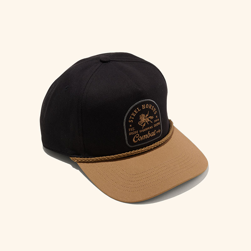 Combat MFG Steel Horses Patch '47 Hat, Black/Tan