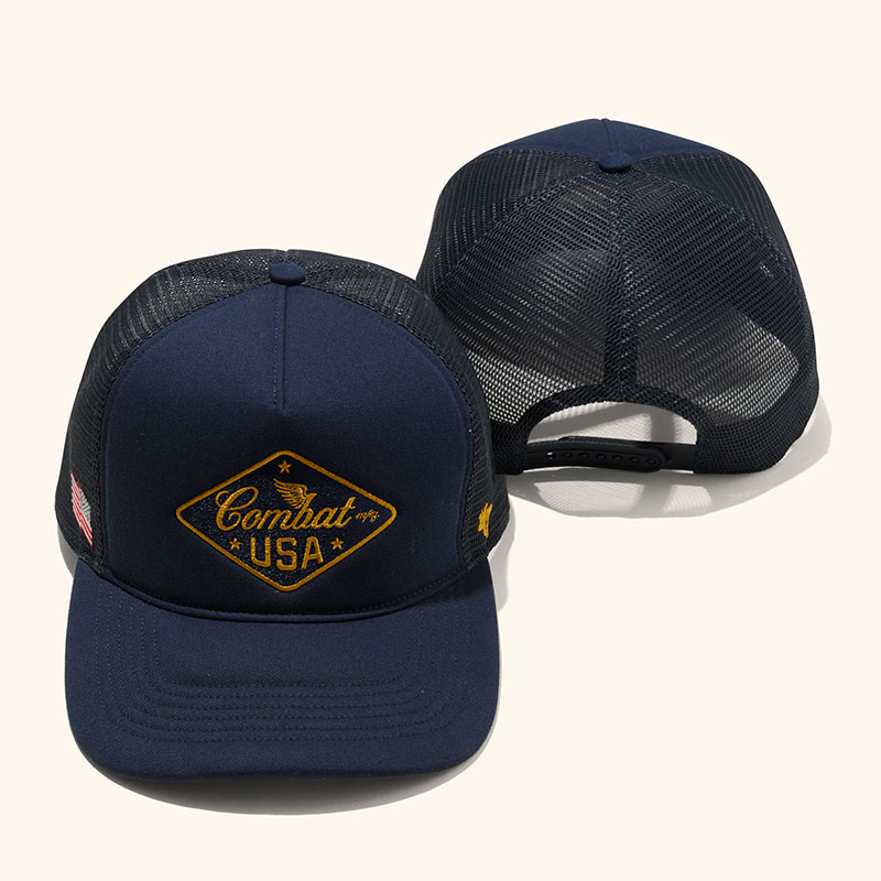 Combat MFG Steel Horses USA Patch '47 Hat, Navy