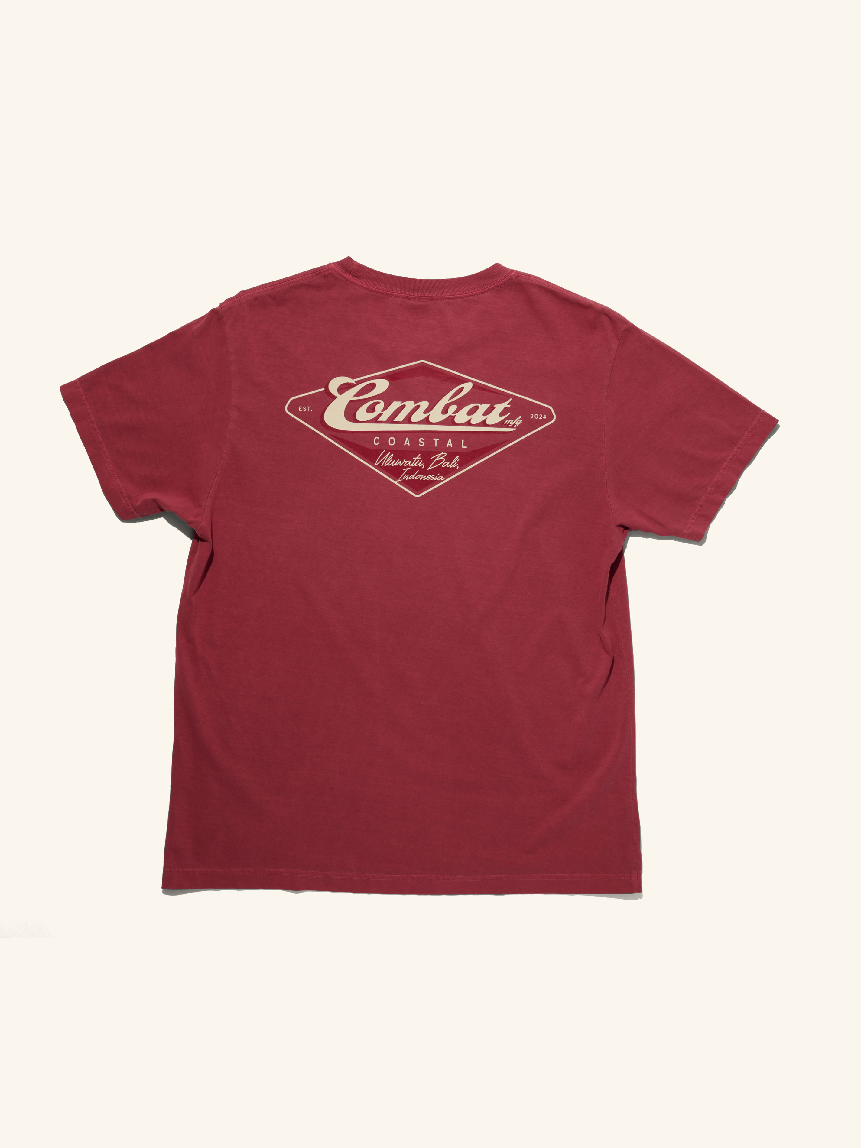 COMBAT MFG Coastal Tee, Light Red