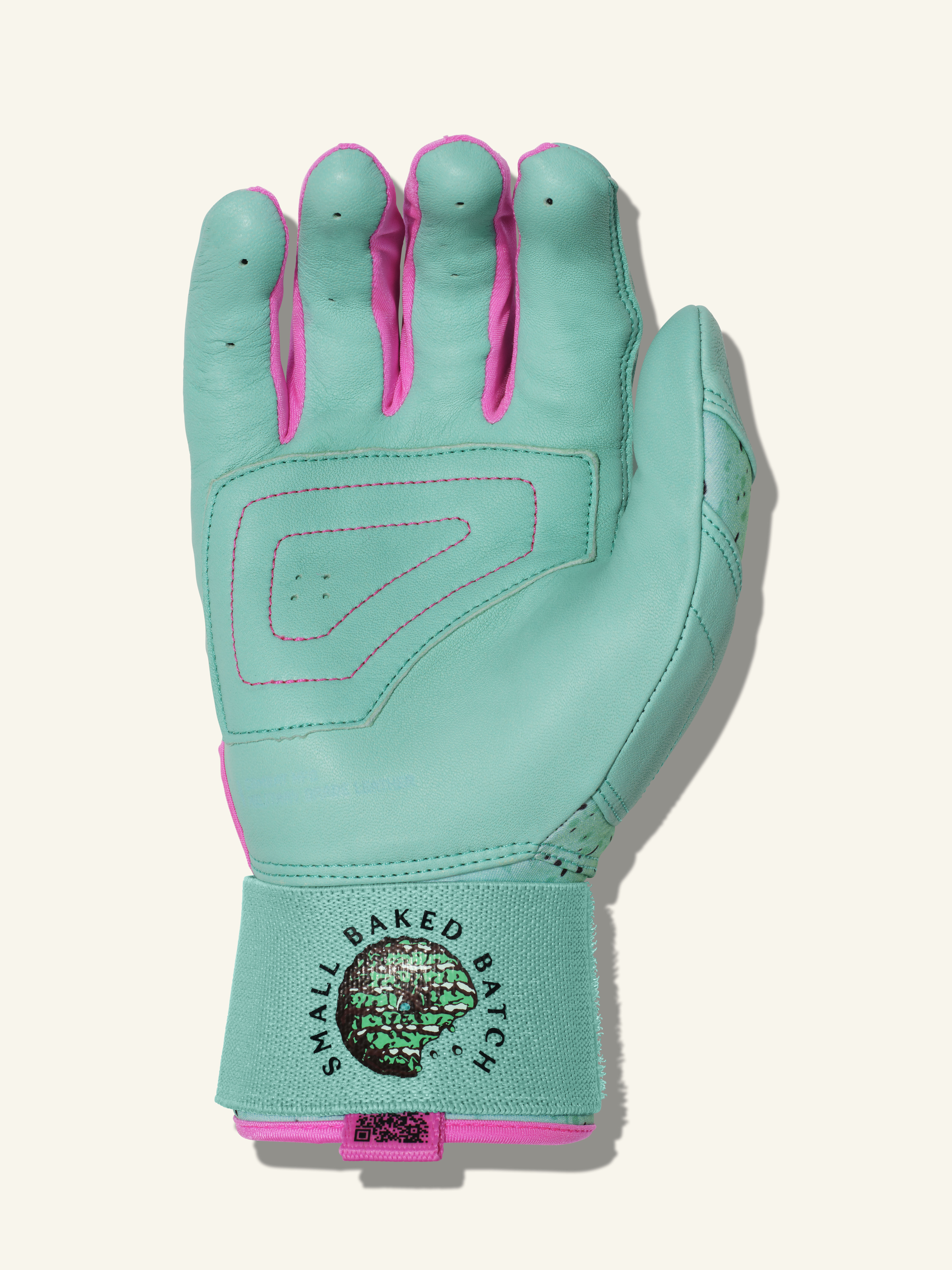 COMBAT MFG Cookie Jar Long Strap Batting Gloves, Mint, Adult X-Small