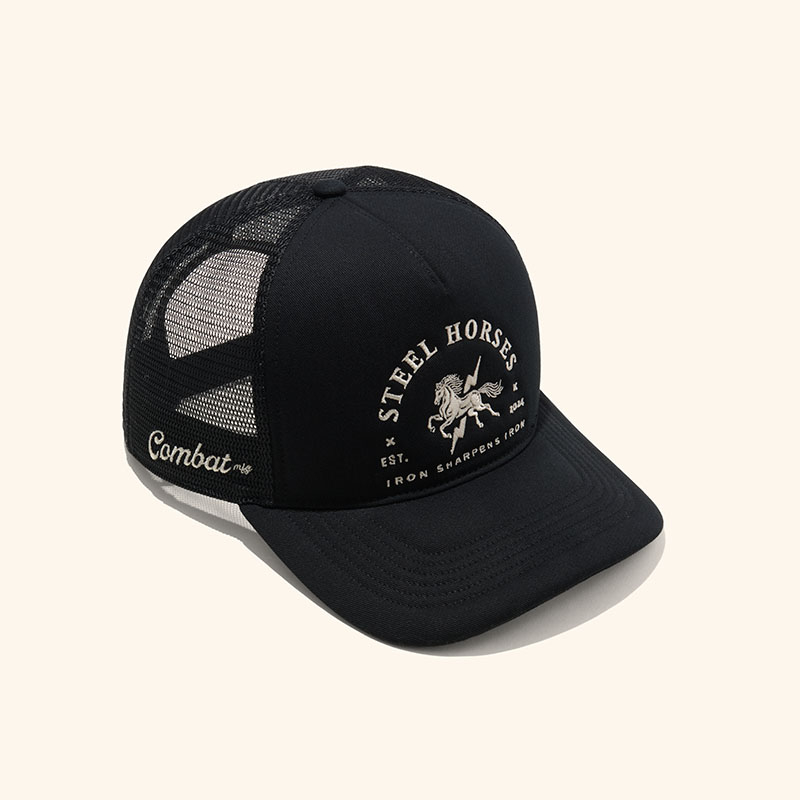 Combat MFG Steel Horses Patch '47 Hat, Black