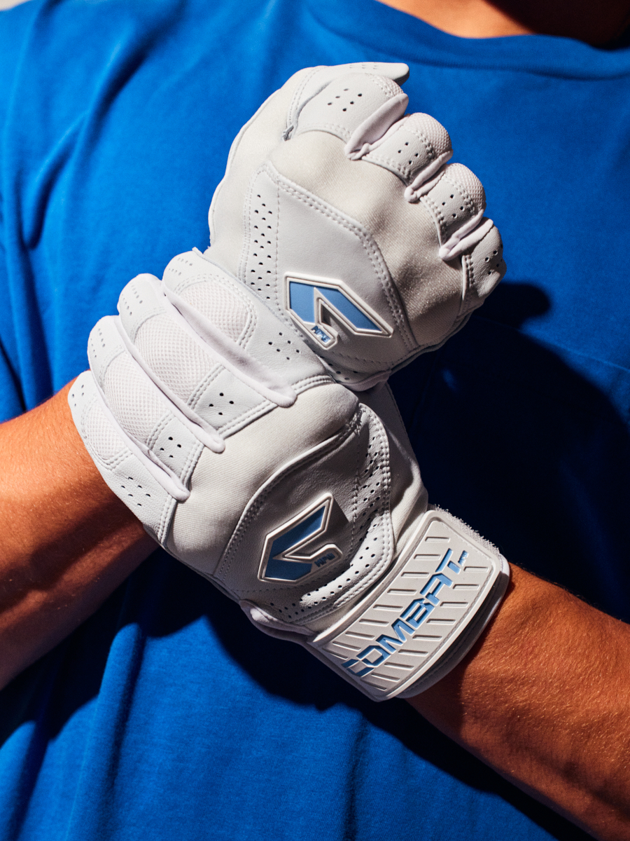COMBAT MFG Short Strap Batting Gloves, Chapel Hill, Adult XL