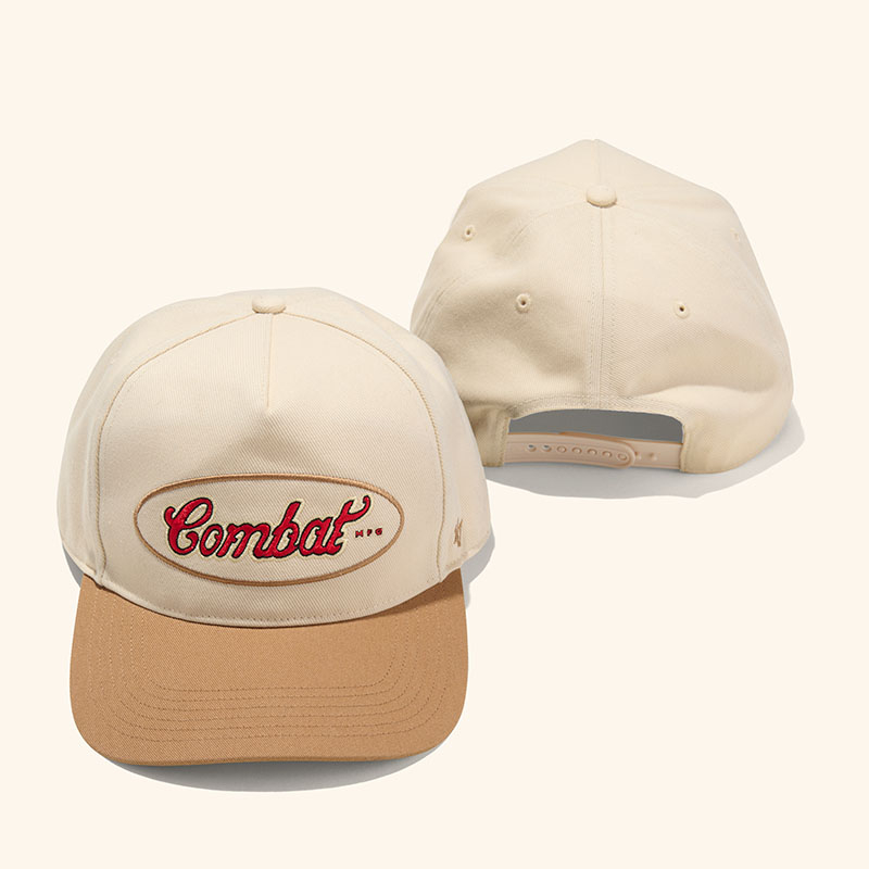 Combat MFG Steel Horses Patch '47 Hat, Cream/Tan