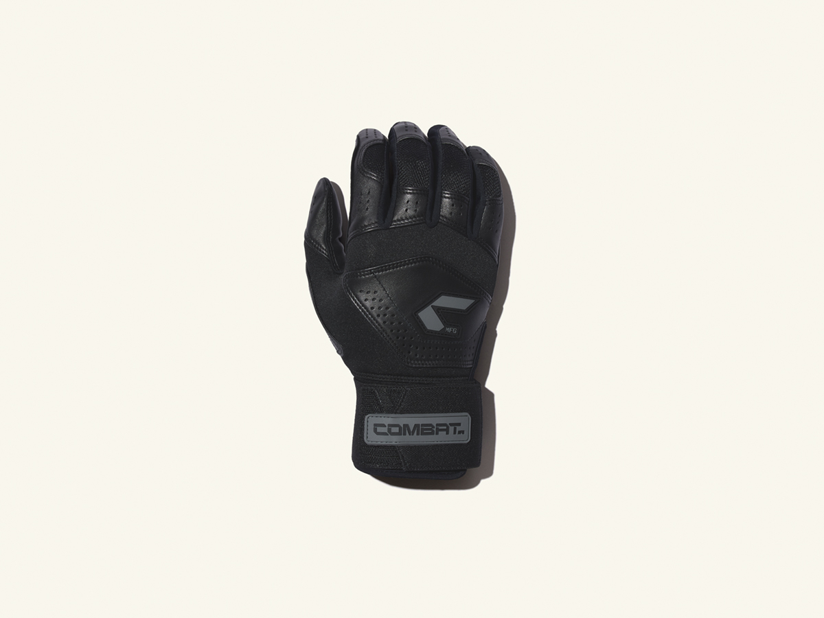 COMBAT MFG Long Strap Batting Gloves, Shadowcast, Adult XS