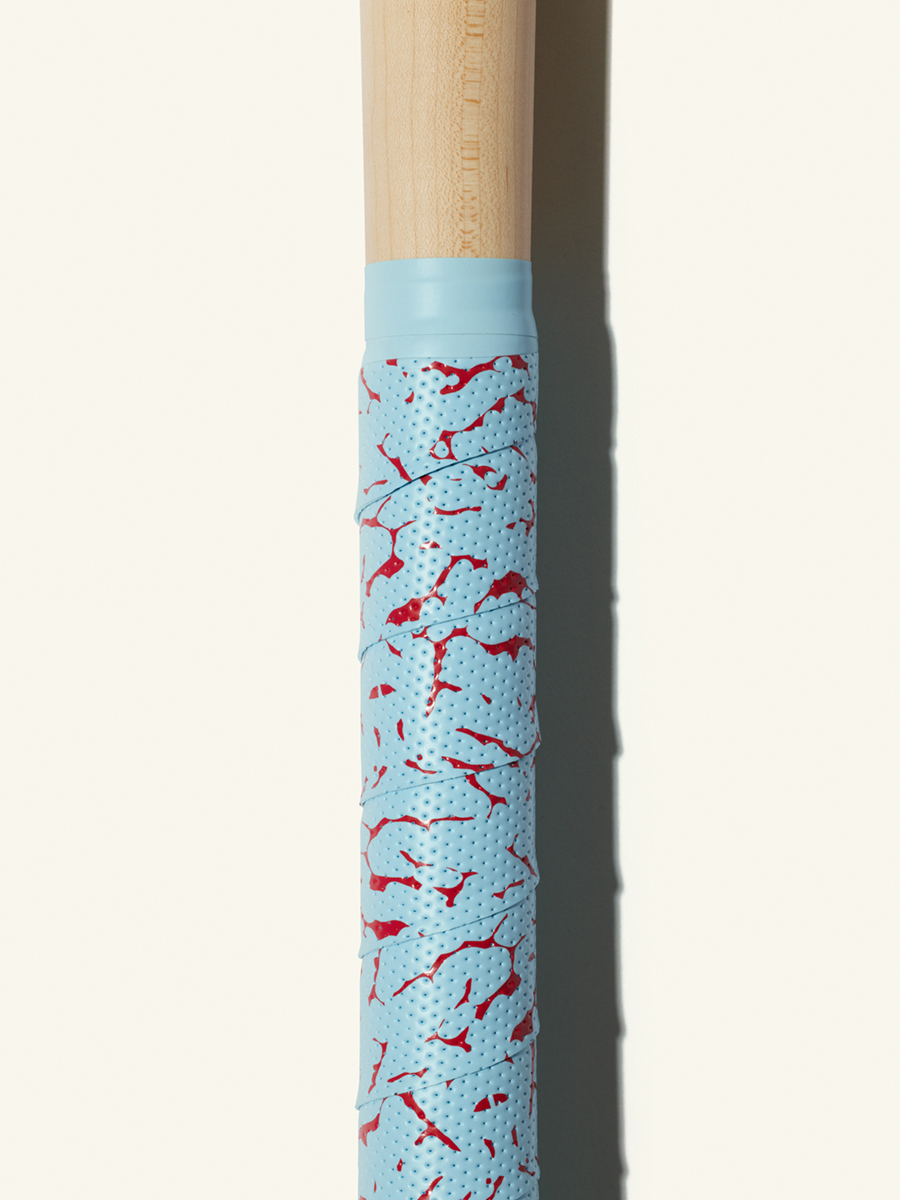 COMBAT MFG Ultra-Perforated Bat Grip, 1.2mm, Columbia Blue/Red
