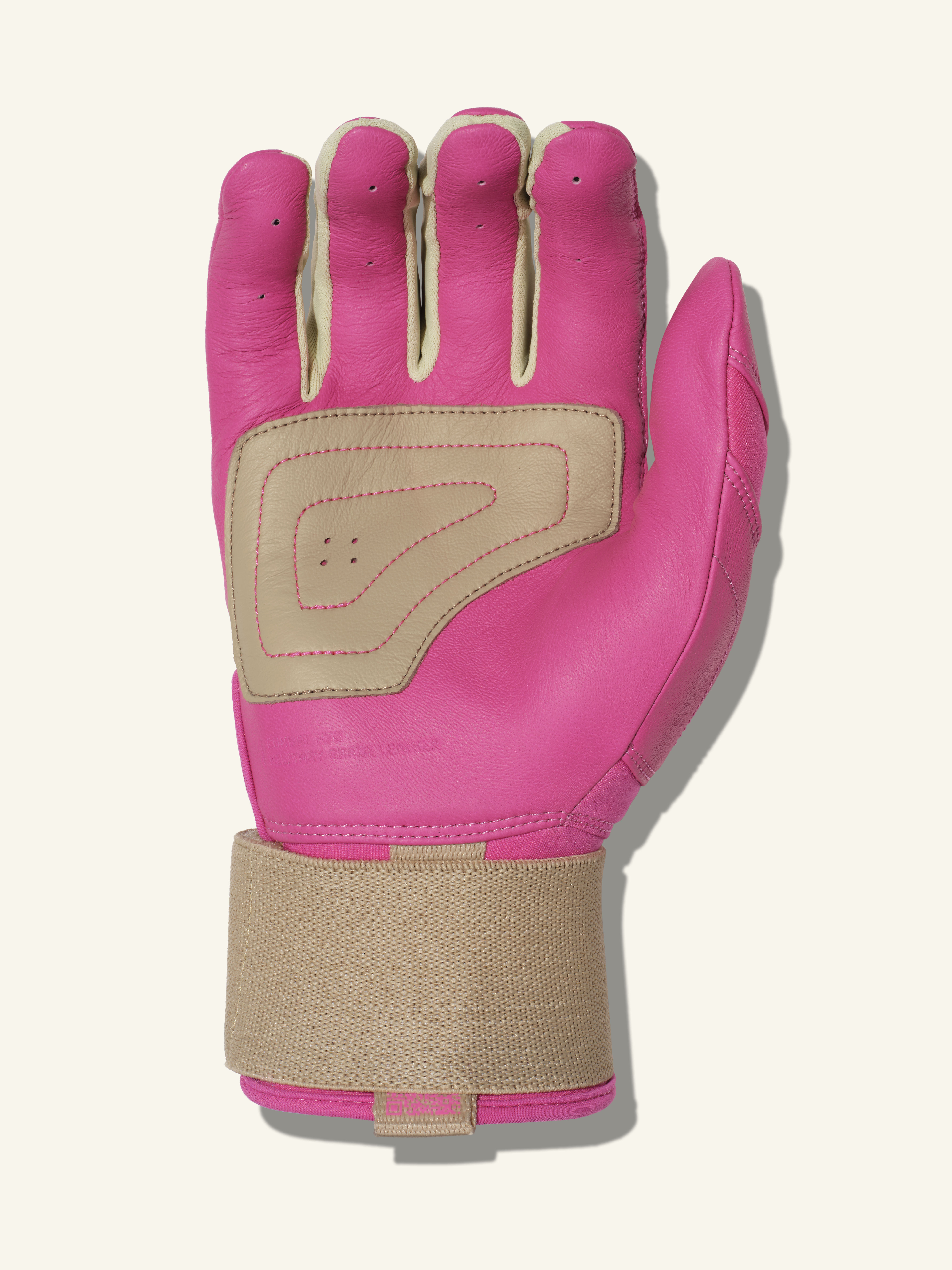 COMBAT MFG Yin Yang Long Strap Batting Gloves, Sand/Pink, XX-Large