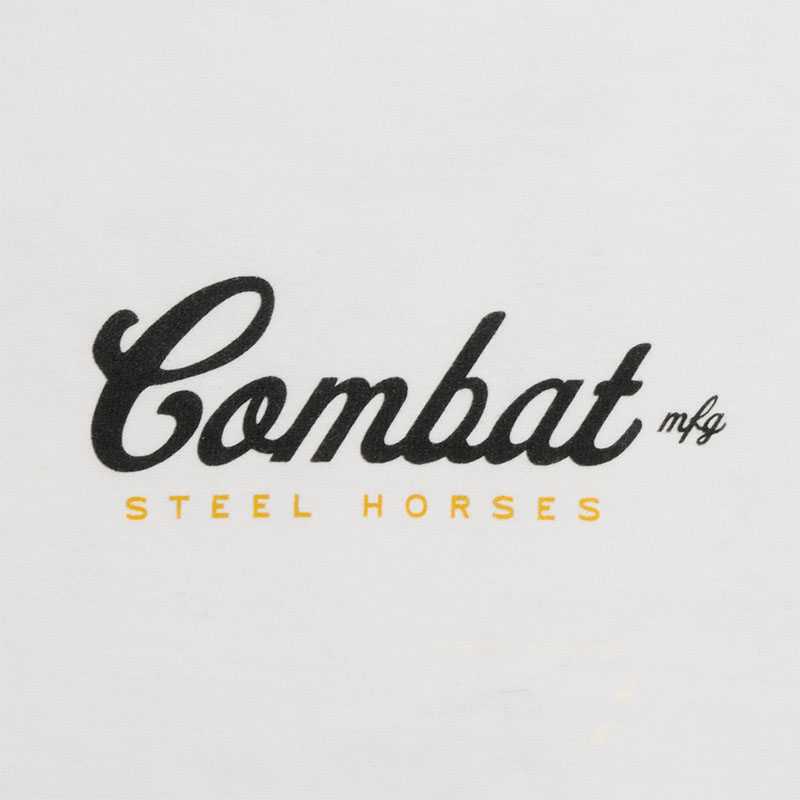 Combat MFG&nbsp;Steel Horses Full Throttle LS Tee, Vintage White