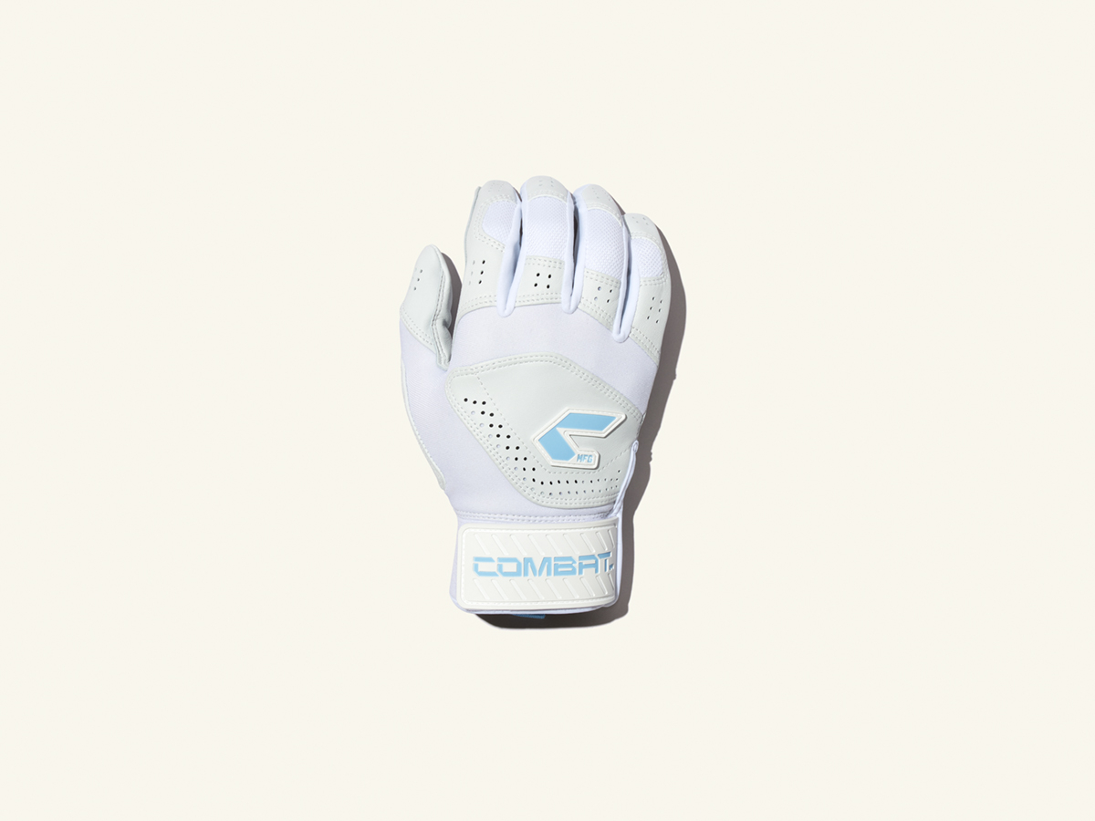 COMBAT MFG Short Strap Batting Gloves, Chapel Hill, Adult XL