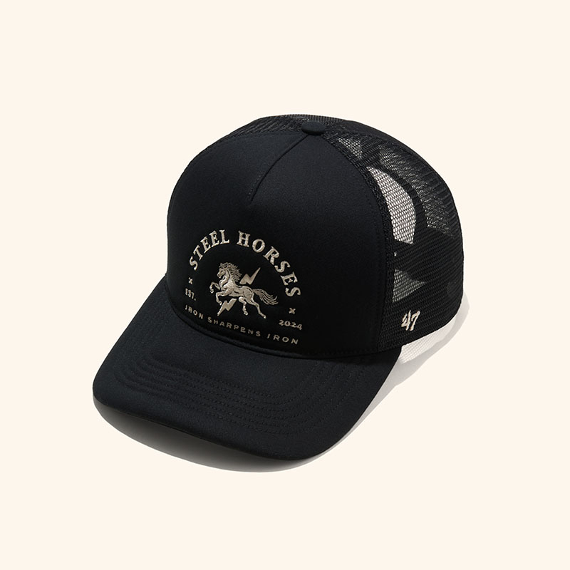 Combat MFG Steel Horses Patch '47 Hat, Black