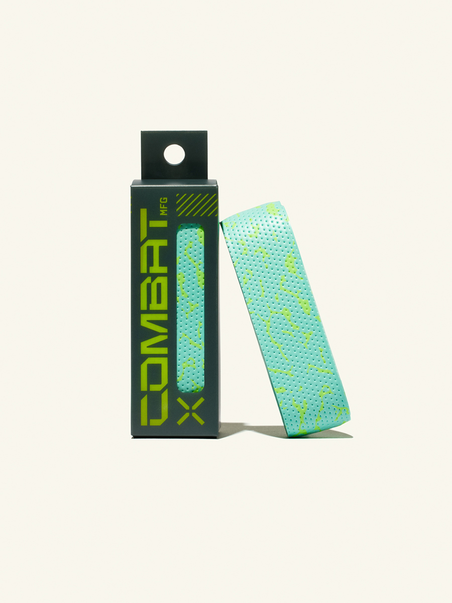 COMBAT MFG Ultra-Perforated Bat Grip, 1.2mm, Mint /Optic Yellow