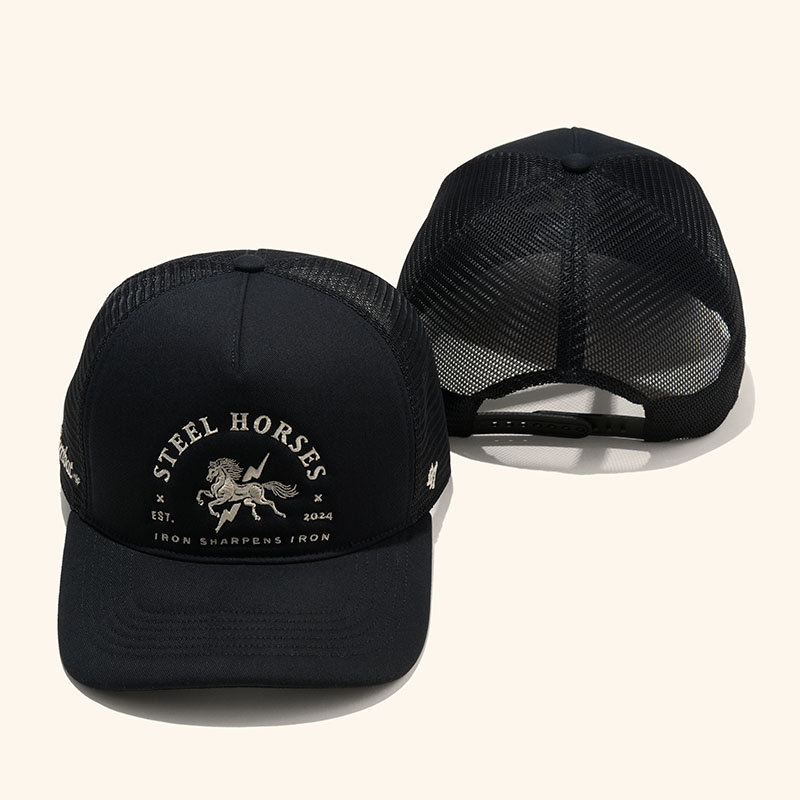 Combat MFG Steel Horses Patch '47 Hat, Black