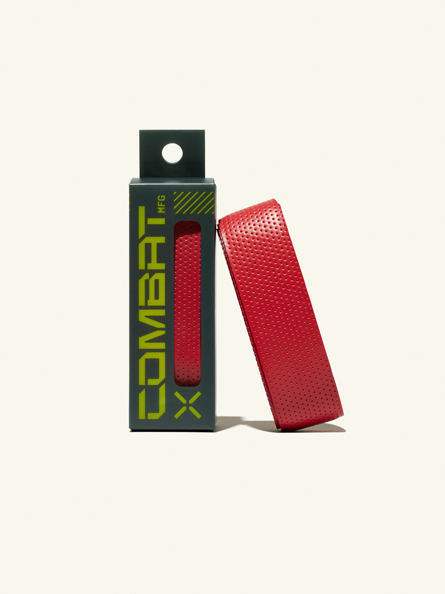 COMBAT MFG Ultra-Perforated Bat Grip, 1.2mm, Red